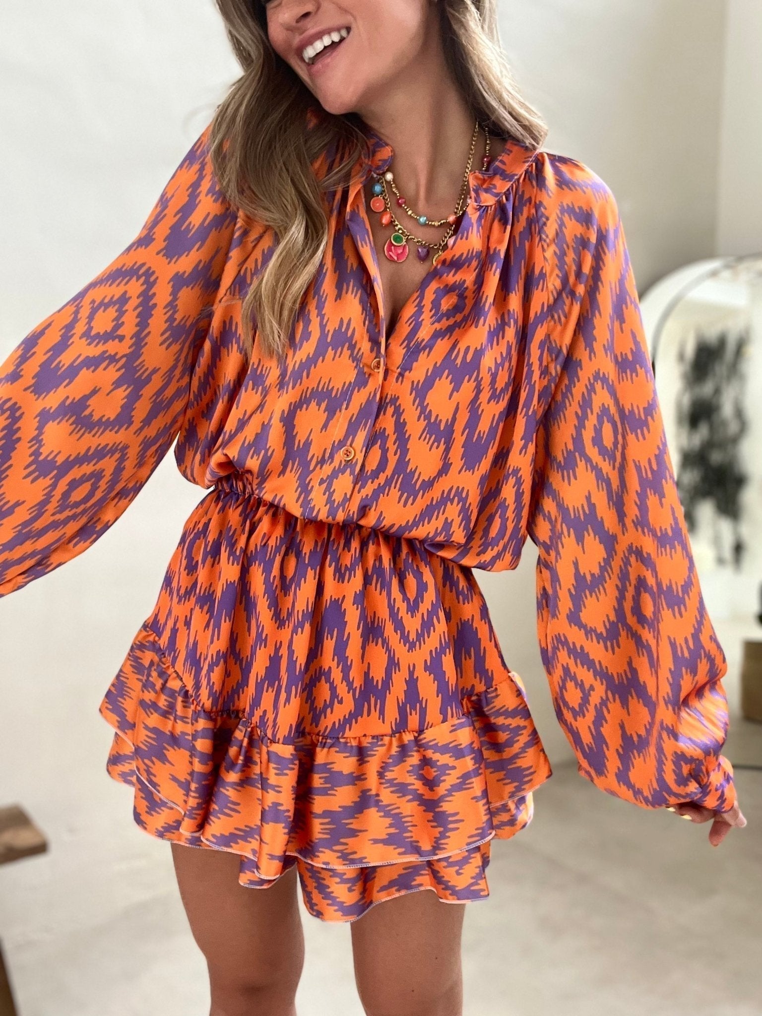 Eleanor - Flowy Ruffle Mini Dress for Every Occasion