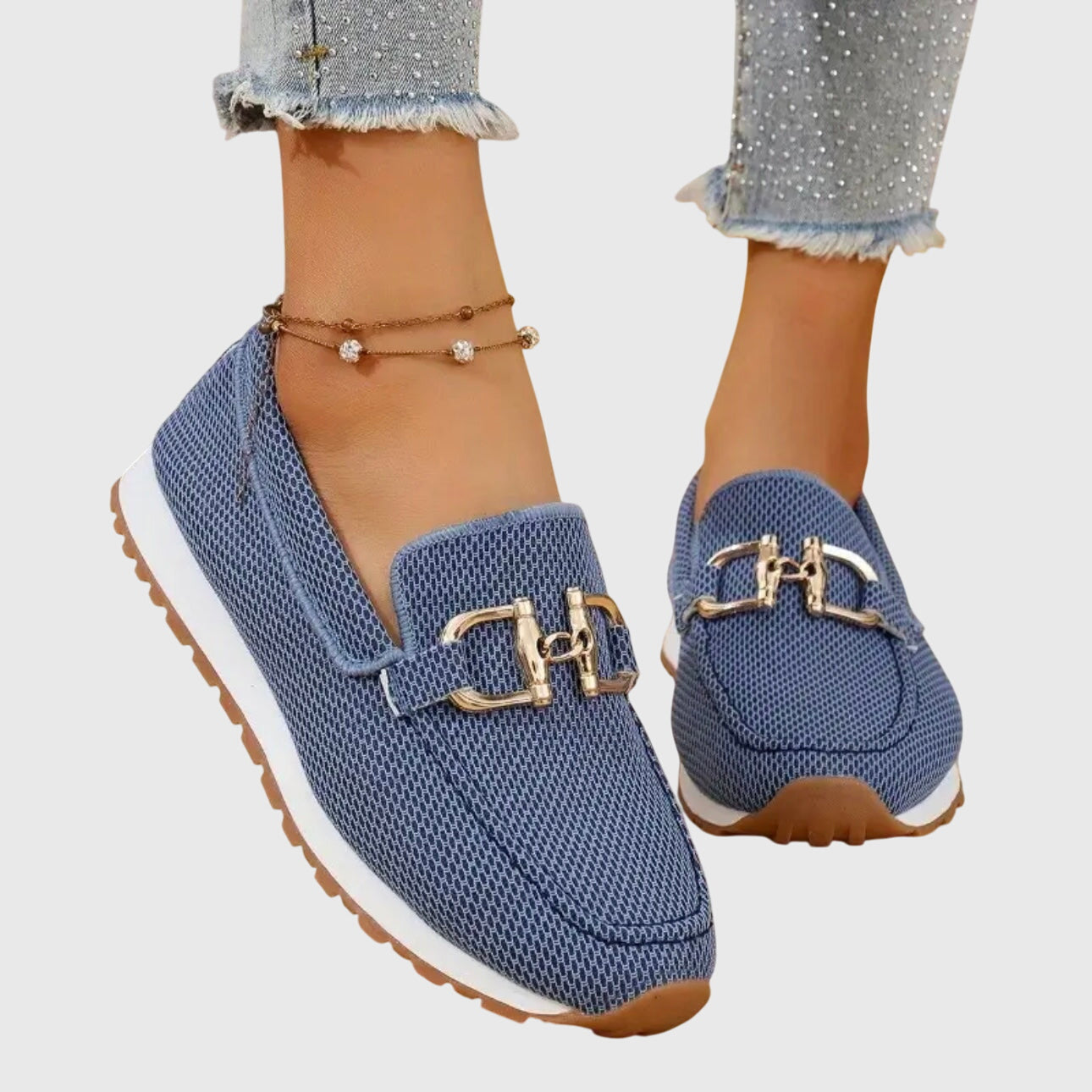 Women's Summer Loafers | Gold Horsebit Detail & Orthopedic Comfort