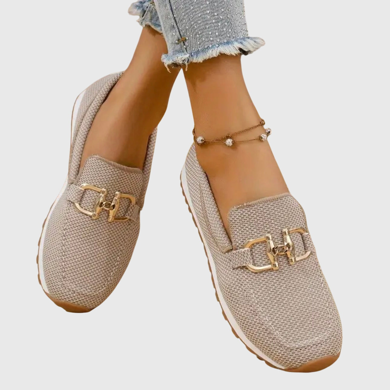 Women's Summer Loafers | Gold Horsebit Detail & Orthopedic Comfort