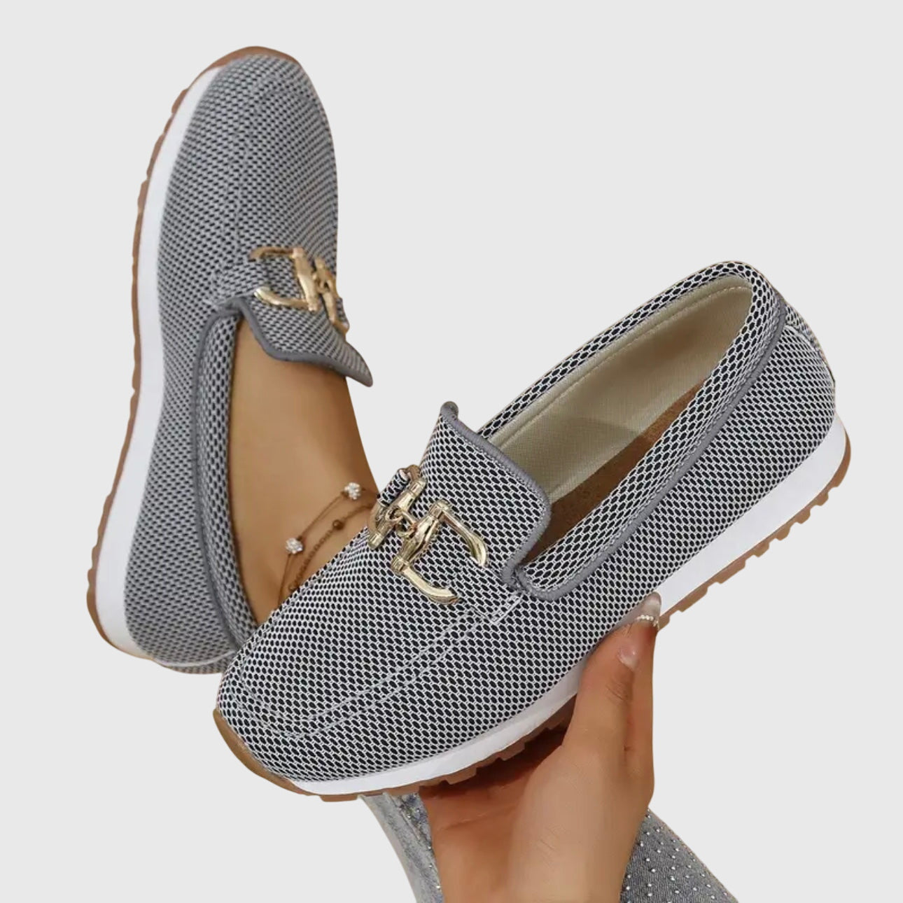 Women's Summer Loafers | Gold Horsebit Detail & Orthopedic Comfort