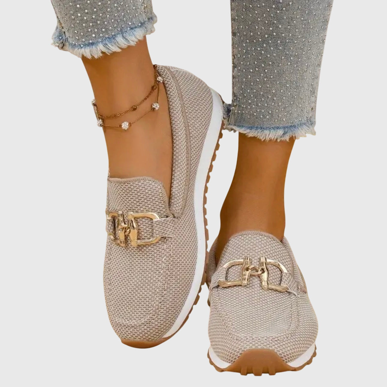 Women's Summer Loafers | Gold Horsebit Detail & Orthopedic Comfort