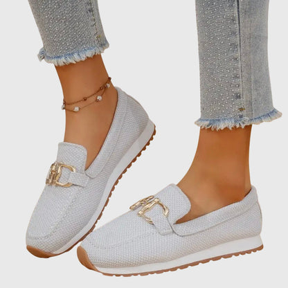 Women's Summer Loafers | Gold Horsebit Detail & Orthopedic Comfort