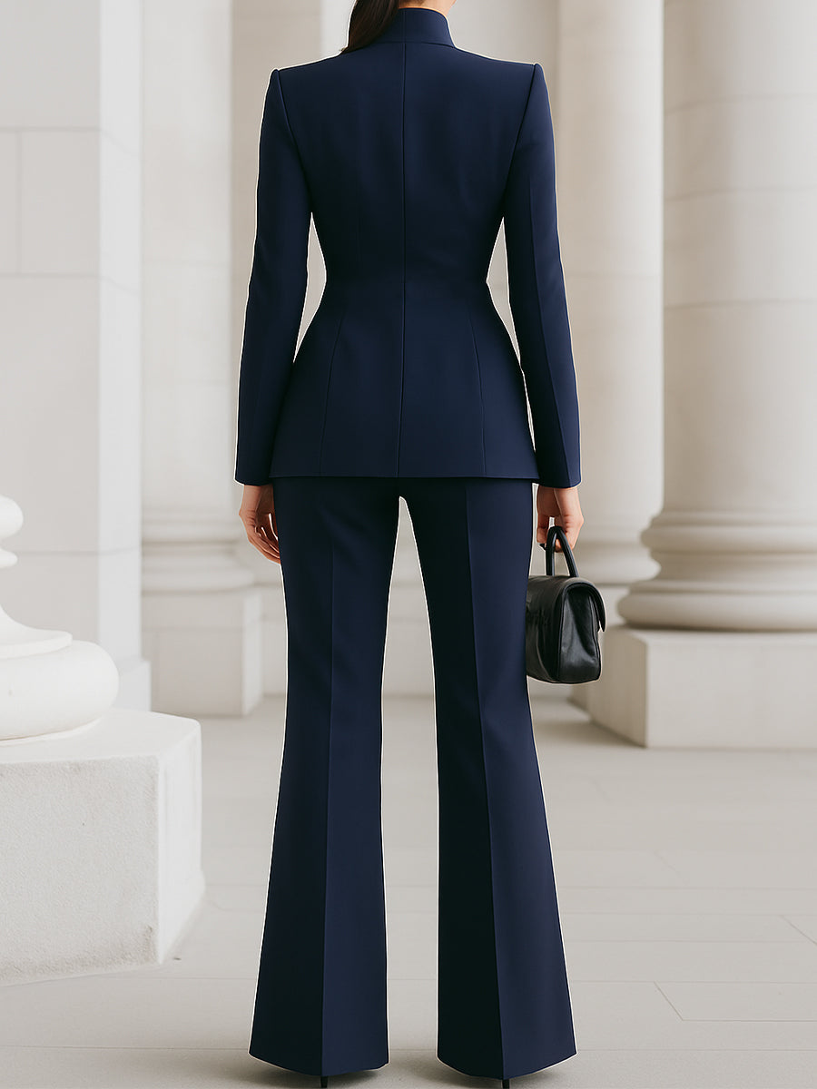 Elizabeth | Stylish Blazer & Wide-Leg Trouser Suit Set 7