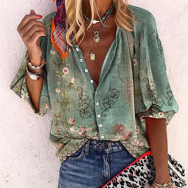 Elowen | Women’s Floral Button Blouse 0