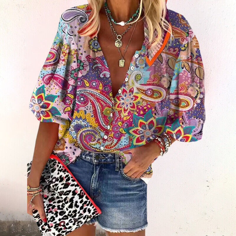Elowen | Women’s Floral Button Blouse 1