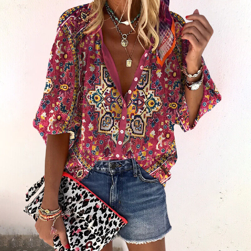 Elowen | Women’s Floral Button Blouse 2