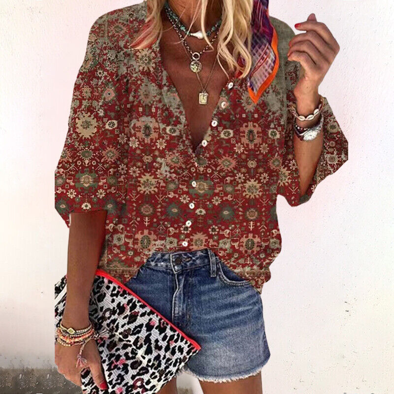 Elowen | Women’s Floral Button Blouse 3
