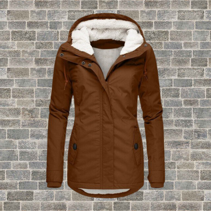 Women's Winter Coat | Hooded & Double Fastening 5