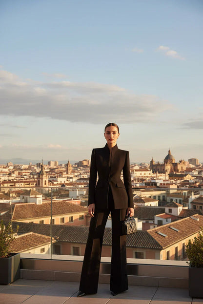 Elvora | Elegant Blazer & Palazzo Set 3