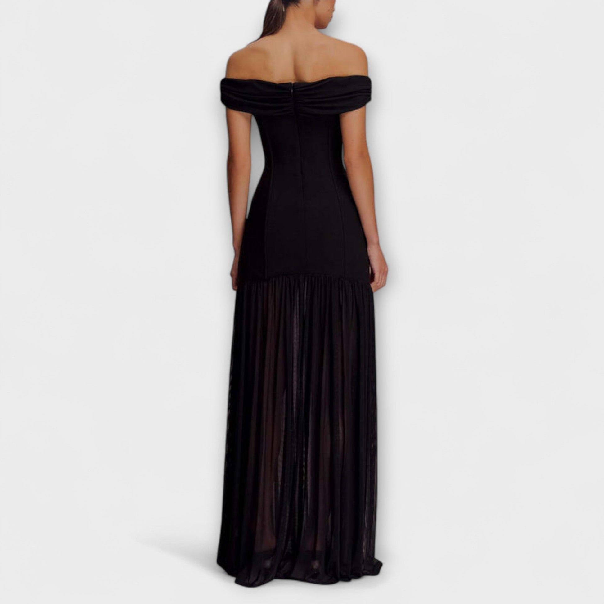 Floral Embellished Strapless Maxi Dress for Events