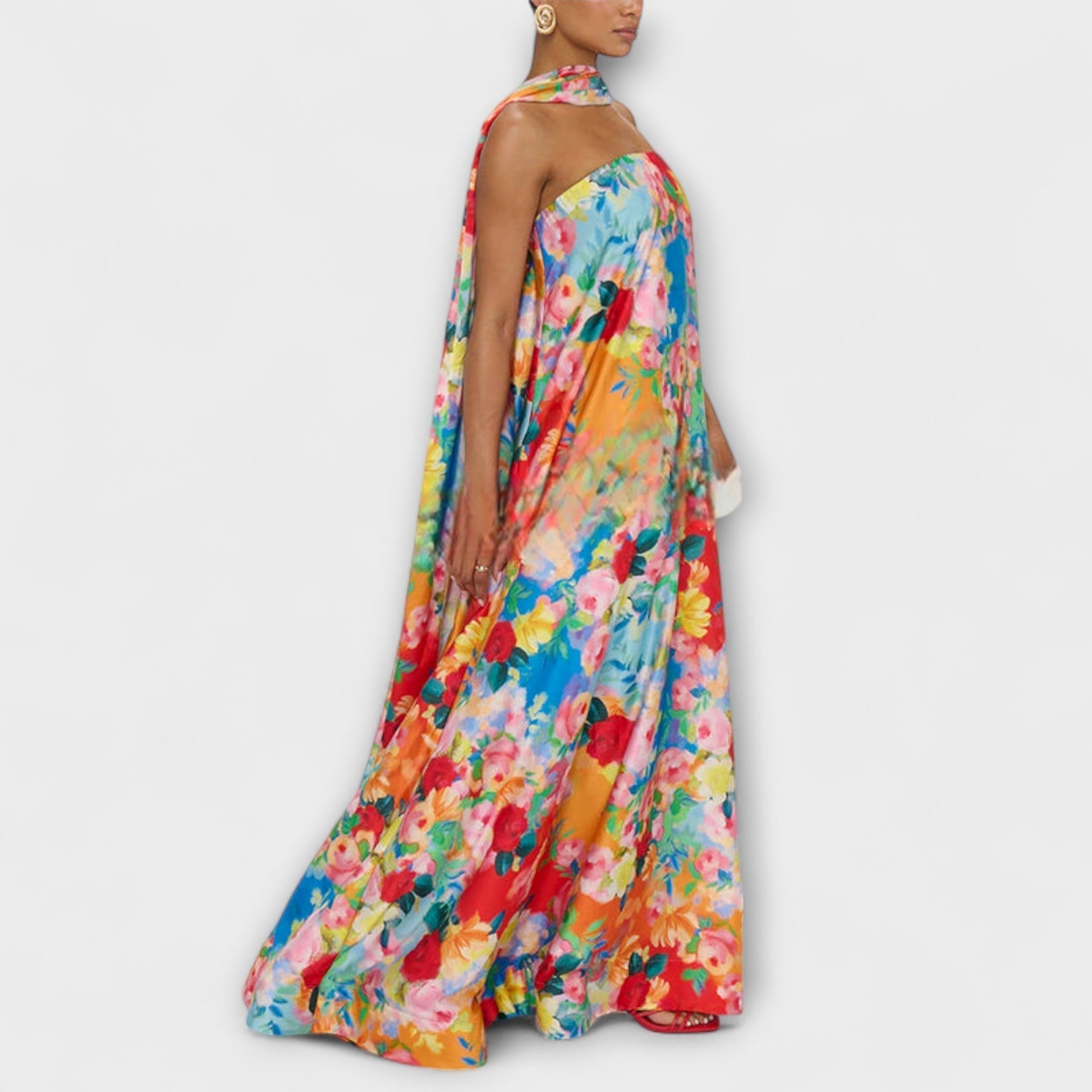 Floral Off-Shoulder Maxi Dress for Events