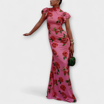 Floral Print Maxi Dress for Summer Events