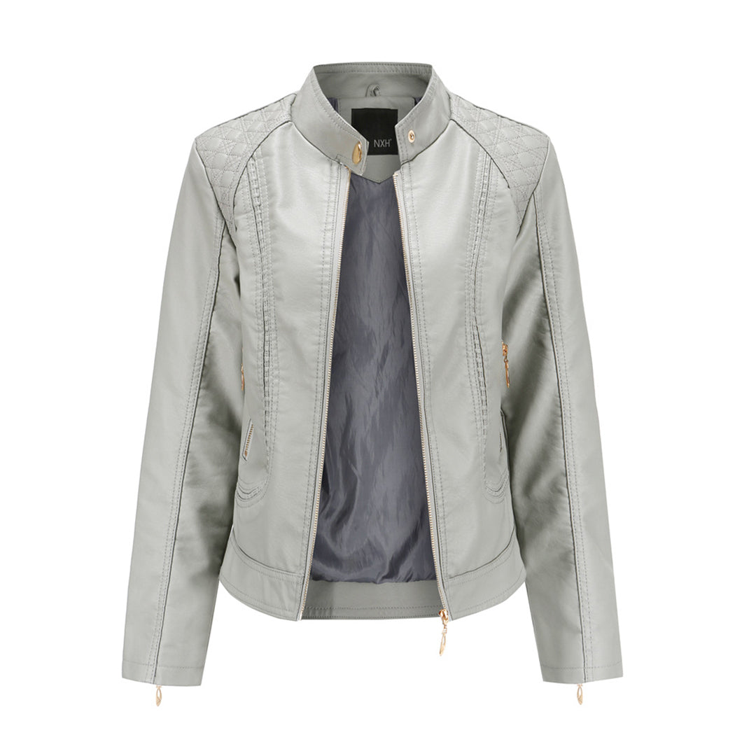 Women's Jacket | Zip Fastening & Stand Collar