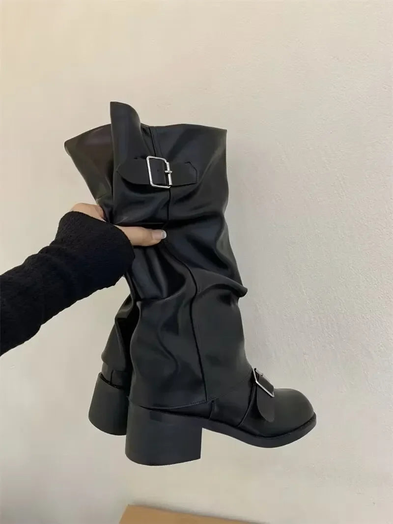 Isabella Knee-High Platform Boots for Chic Style
