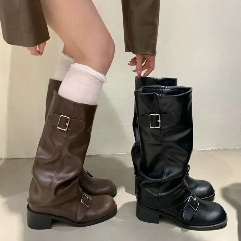 Isabella Knee-High Platform Boots for Chic Style