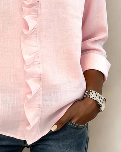 Jasmine | Elegant Ruffle V Neck Blouse 4