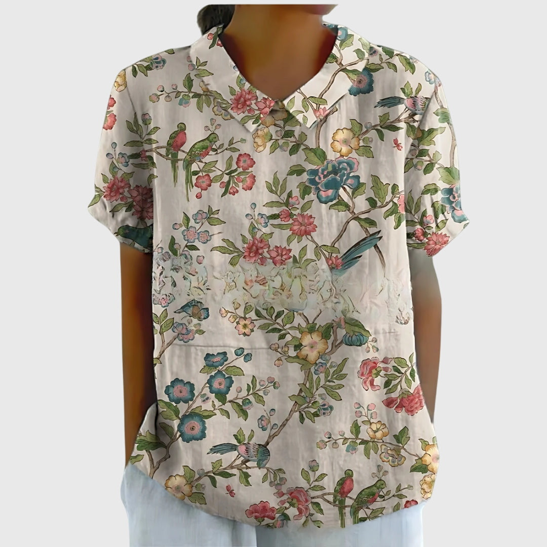 Jenna™ | Floral Chiffon Top for Every Occasion