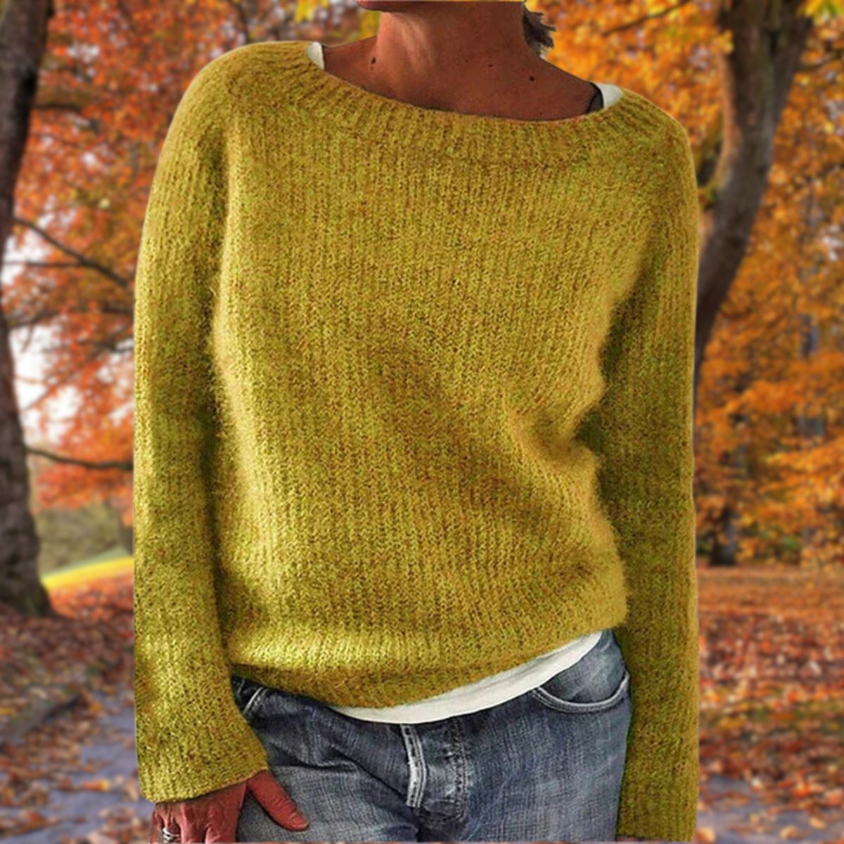 Jessup | Elegant wide round neckline sweater 0