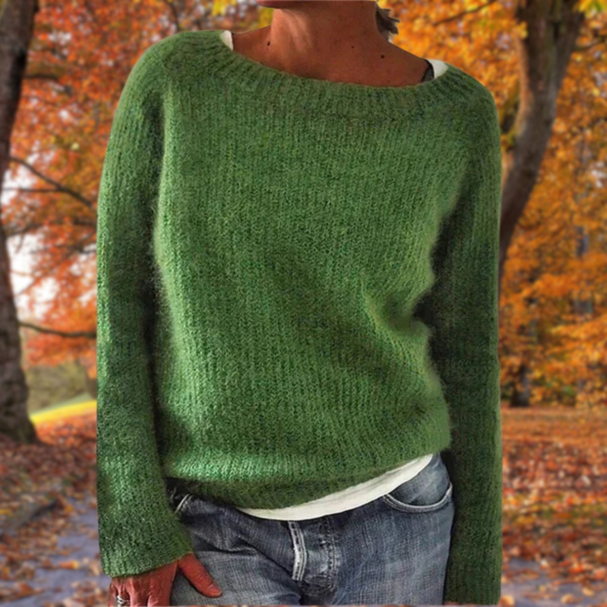 Jessup | Elegant wide round neckline sweater 1