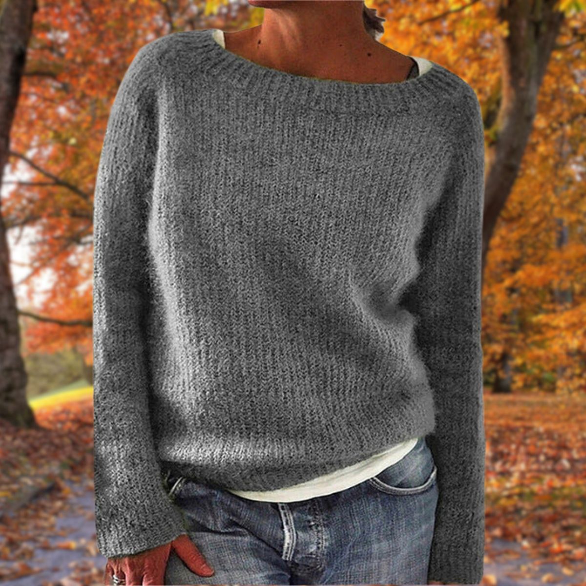 Jessup | Elegant wide round neckline sweater 2