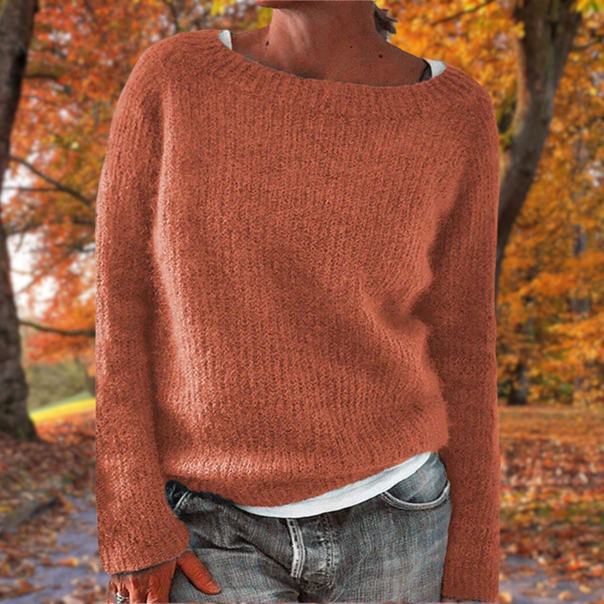 Jessup | Elegant wide round neckline sweater 4