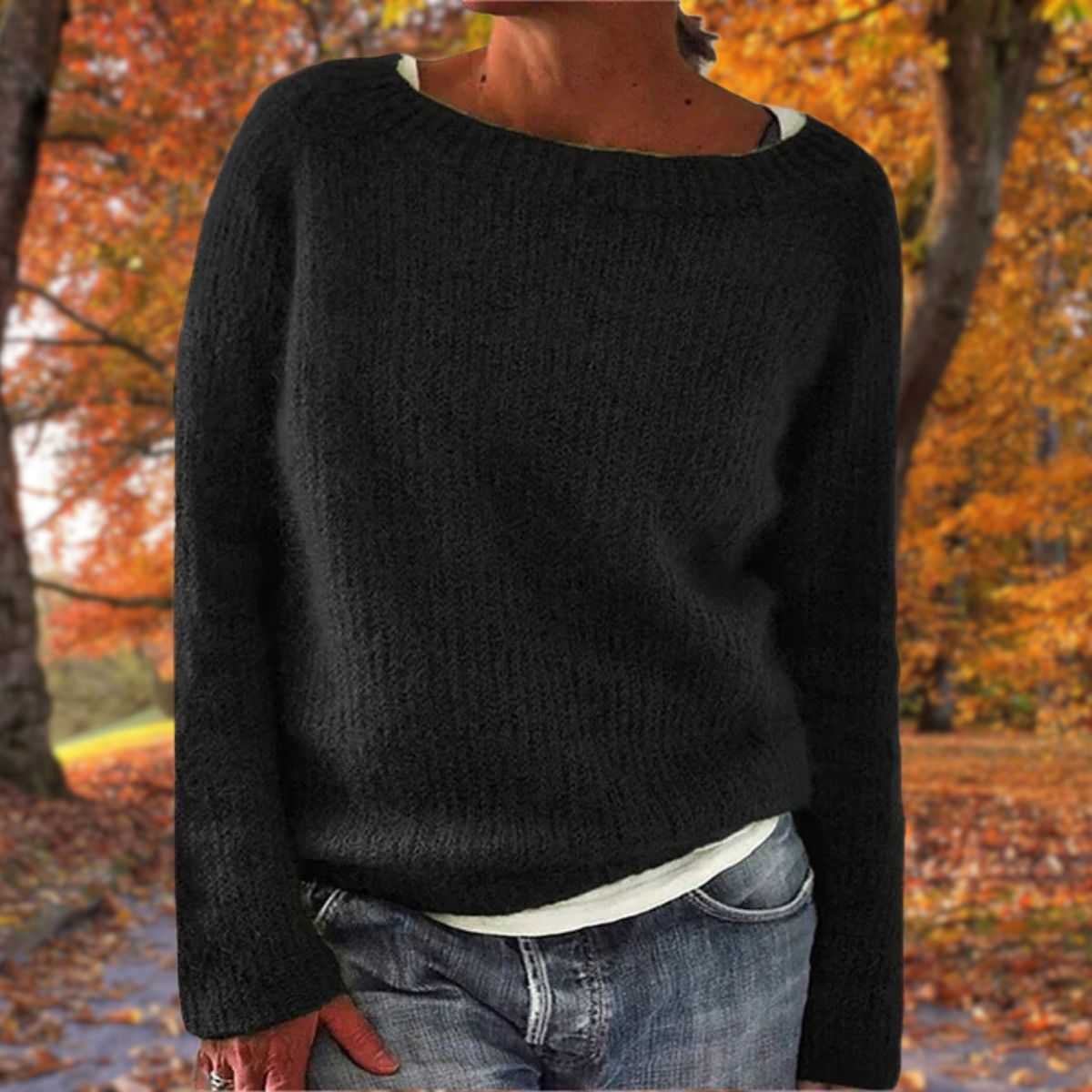 Jessup | Elegant wide round neckline sweater 5