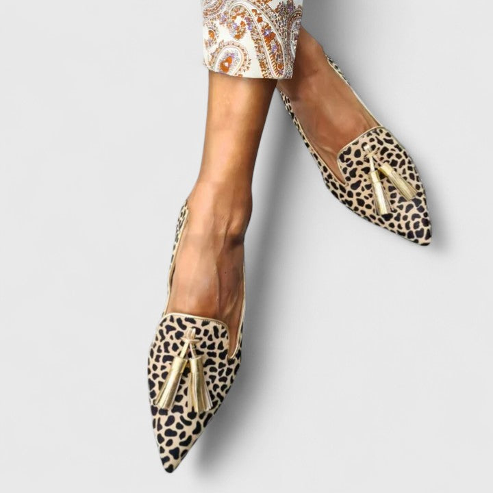 Women's Loafers | Leopard Print & Tassel Detail