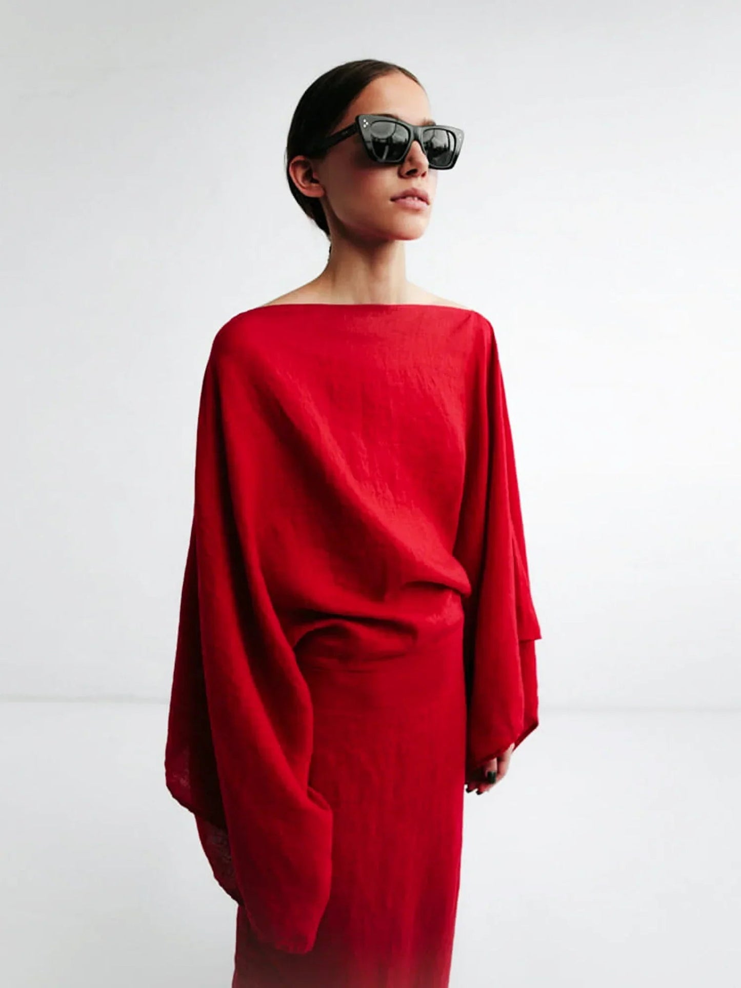 Kaftan Maxi Dress Women's | Elegant Batwing Sleeve Design