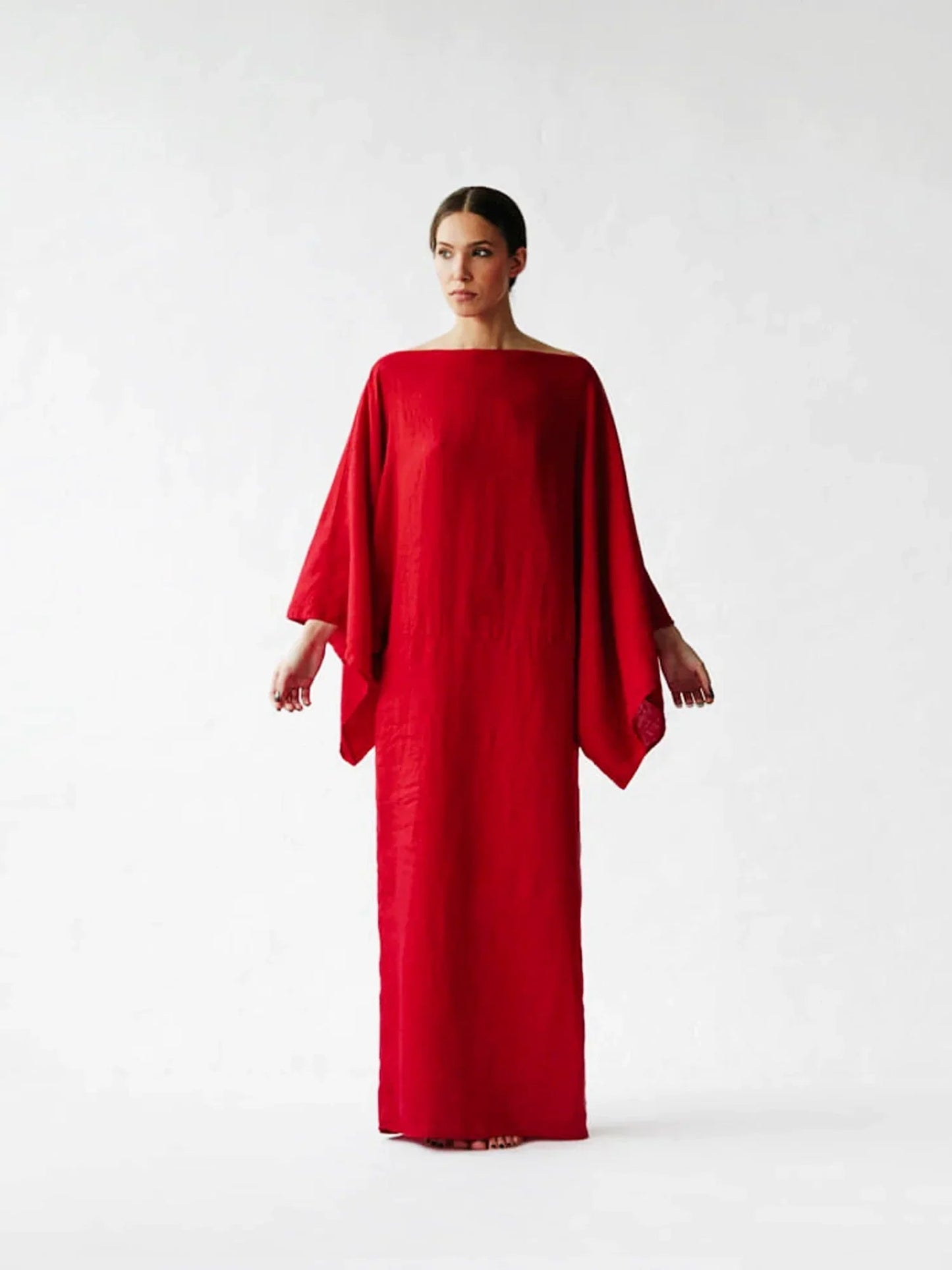 Kaftan Maxi Dress Women's | Elegant Batwing Sleeve Design