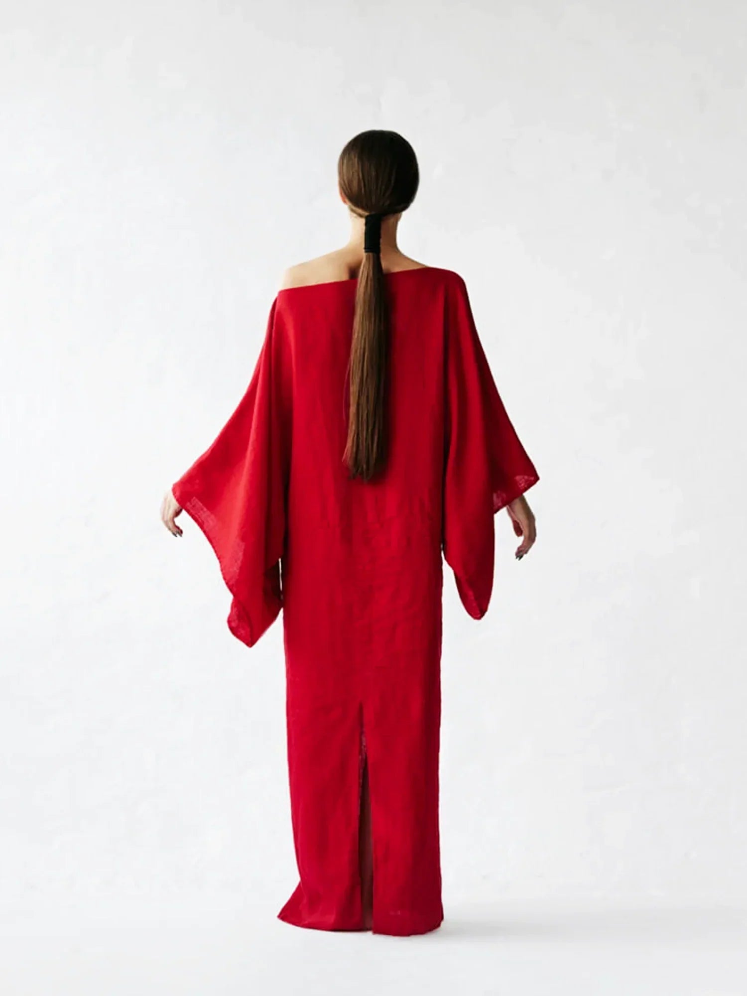 Kaftan Maxi Dress Women's | Elegant Batwing Sleeve Design