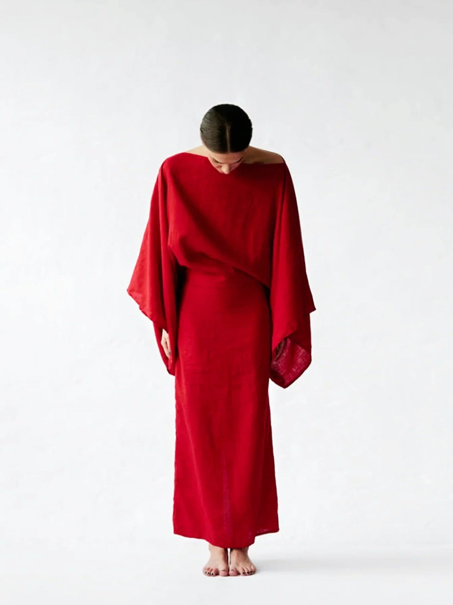 Kaftan Maxi Dress Women's | Elegant Batwing Sleeve Design
