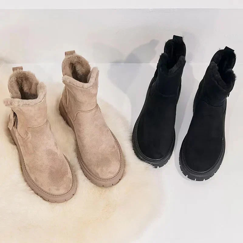 Kathryn - Chic Faux Fur Ankle Boots for Stylish Occasions