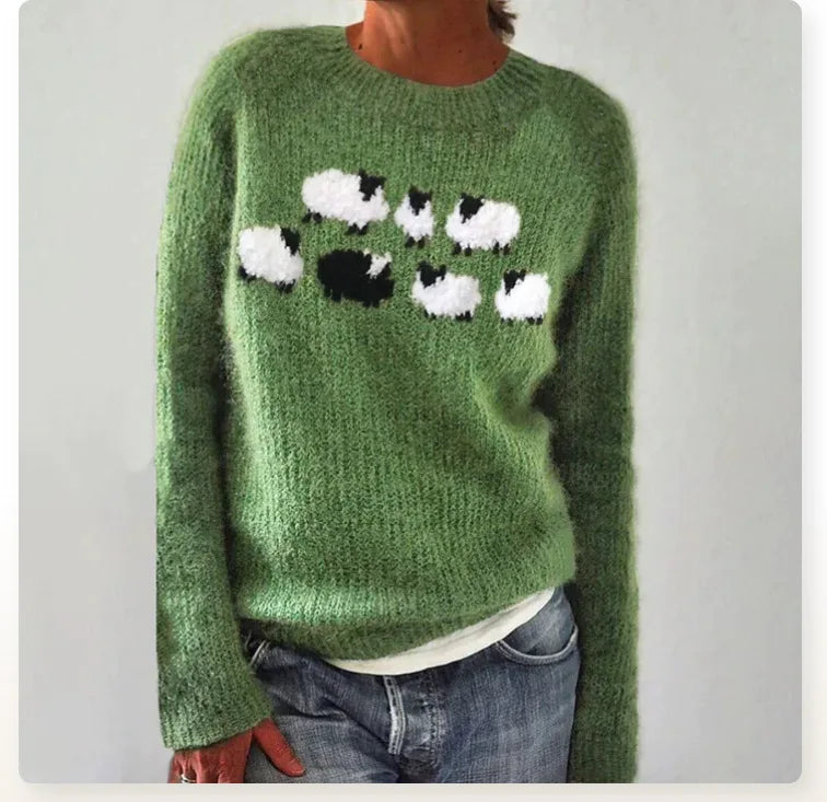 Women's Retro Knit Sweater | Soft & Cosy Comfort