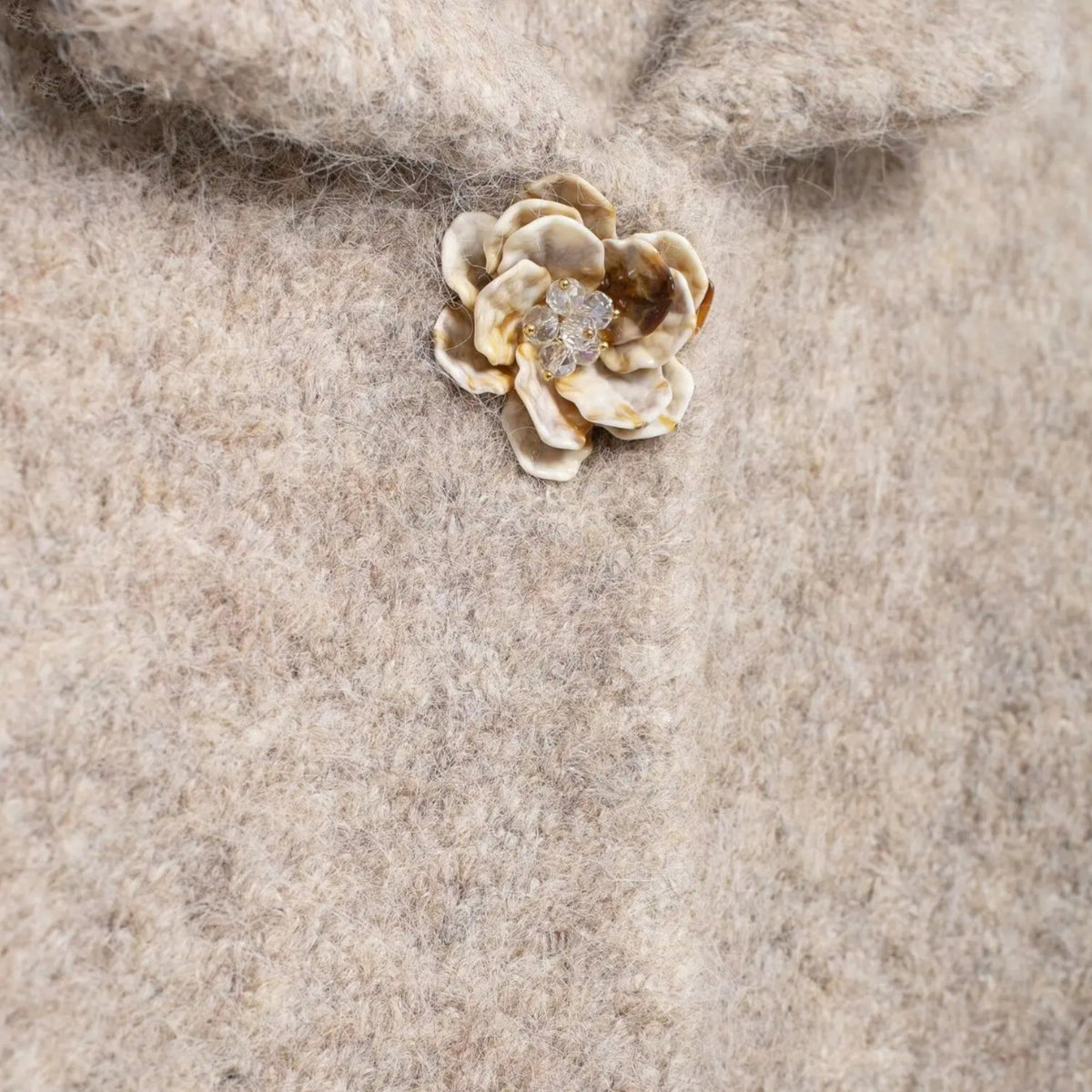 Women's Knit Cardigan | Floral Buttons & Cropped Fit 6