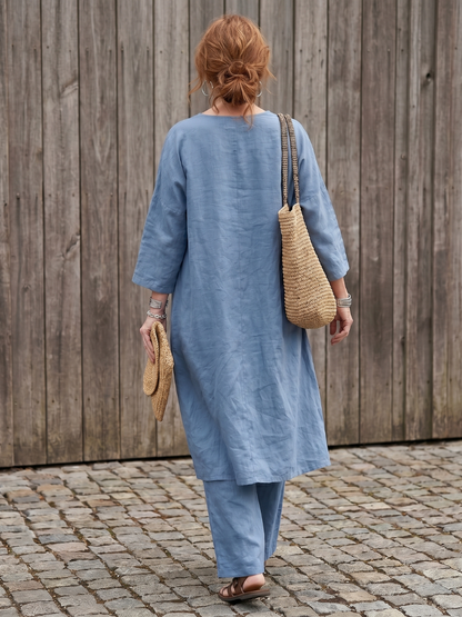 Women's Tunic & Wide Leg Pant Set | Relaxed Fit & All-Day Comfort 5