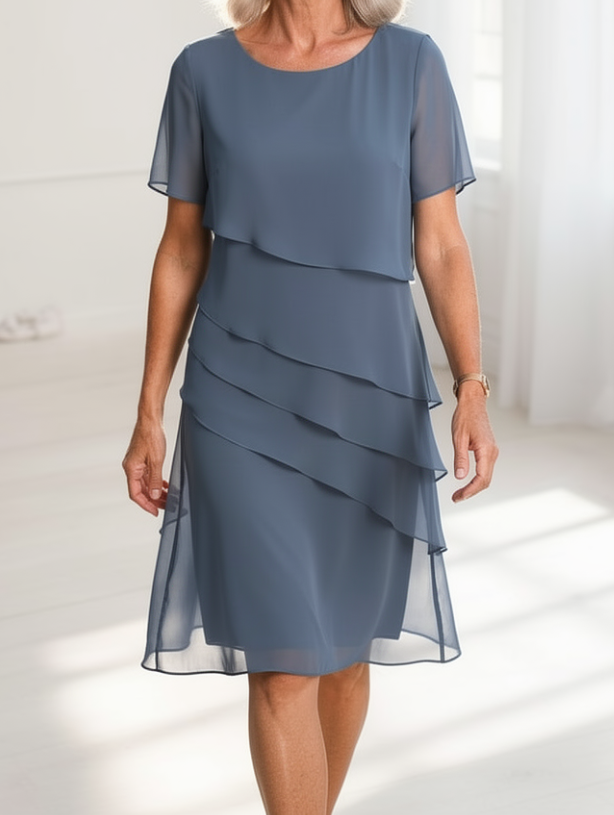 Linda | Elegant Comfort Ruffle Dress 1