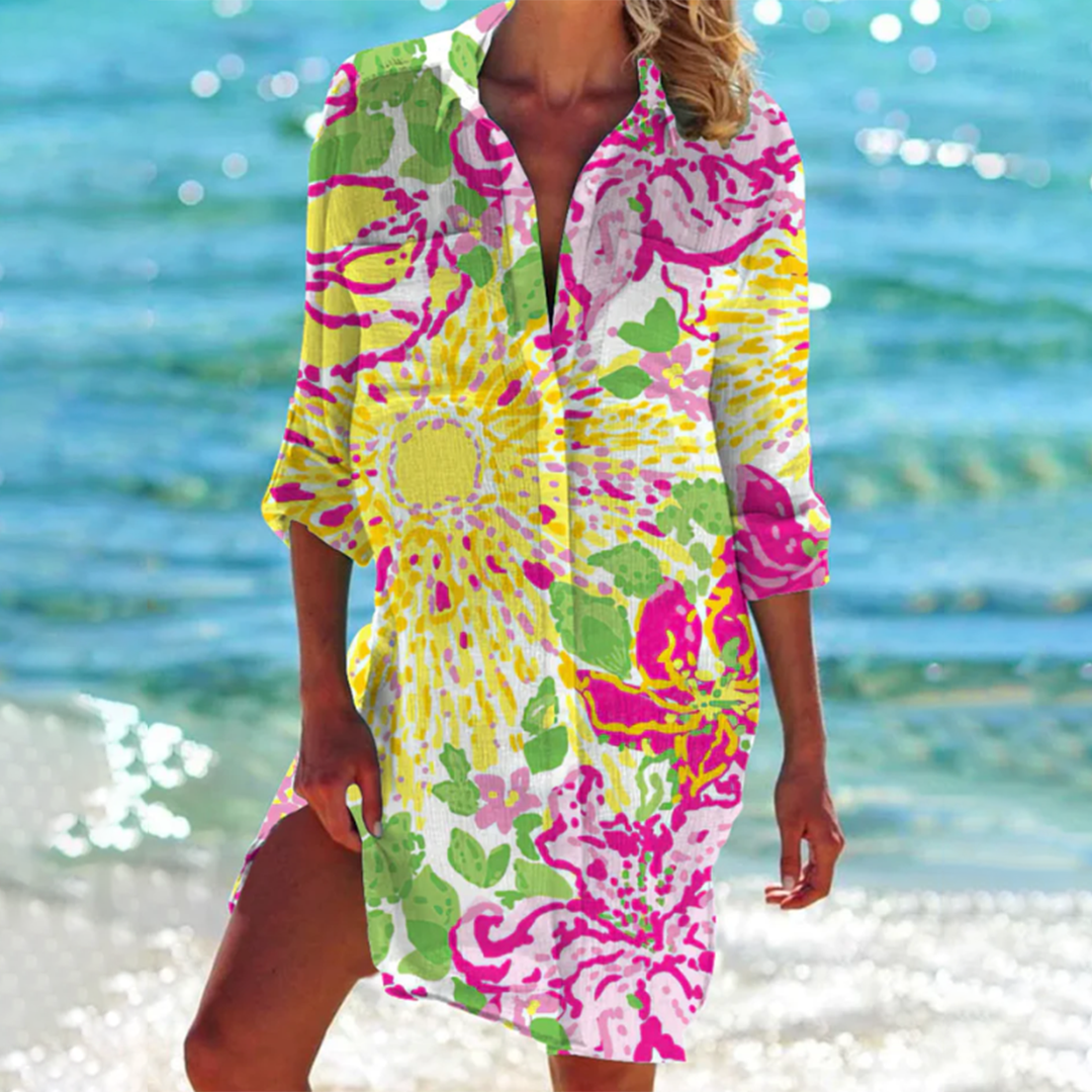 Luna | Colorful A-Line Summer Shirt 8