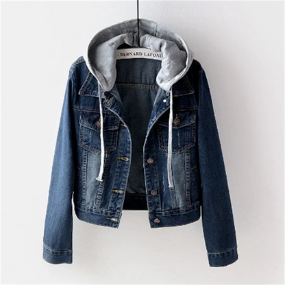 Luna | Stylish Casual Women's Denim Jacket with Removable Hood 1
