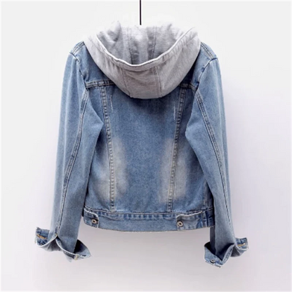 Luna | Stylish Casual Women's Denim Jacket with Removable Hood 5