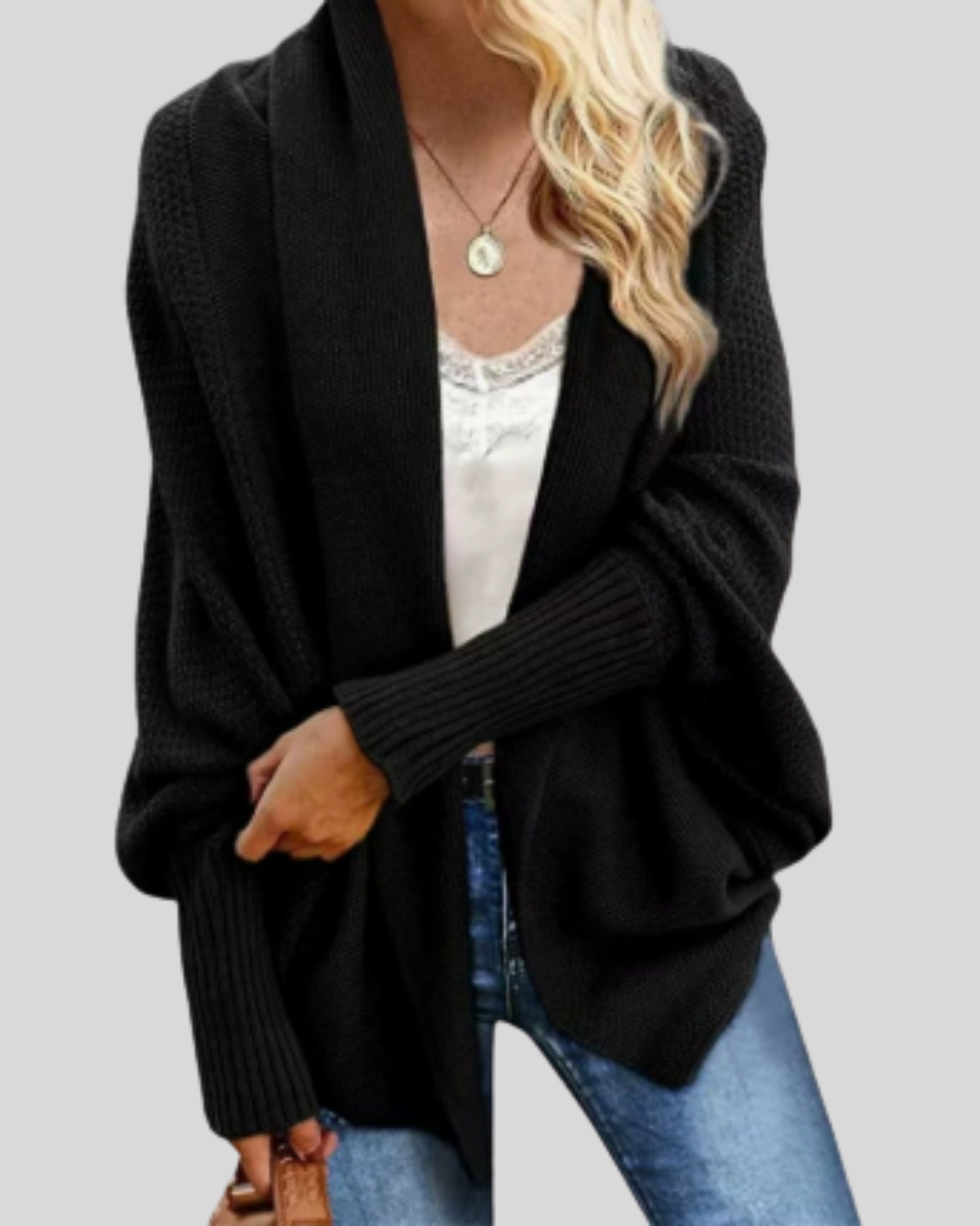 Women's Batwing Knit Cardigan | Open Front Layering