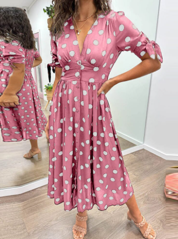 MAXIMA | Polka dot dress 3