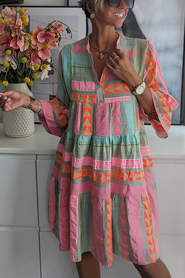 MIDI DRESS WITH 3/4 SLEEVES 2