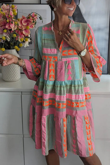 MIDI DRESS WITH 3/4 SLEEVES 2
