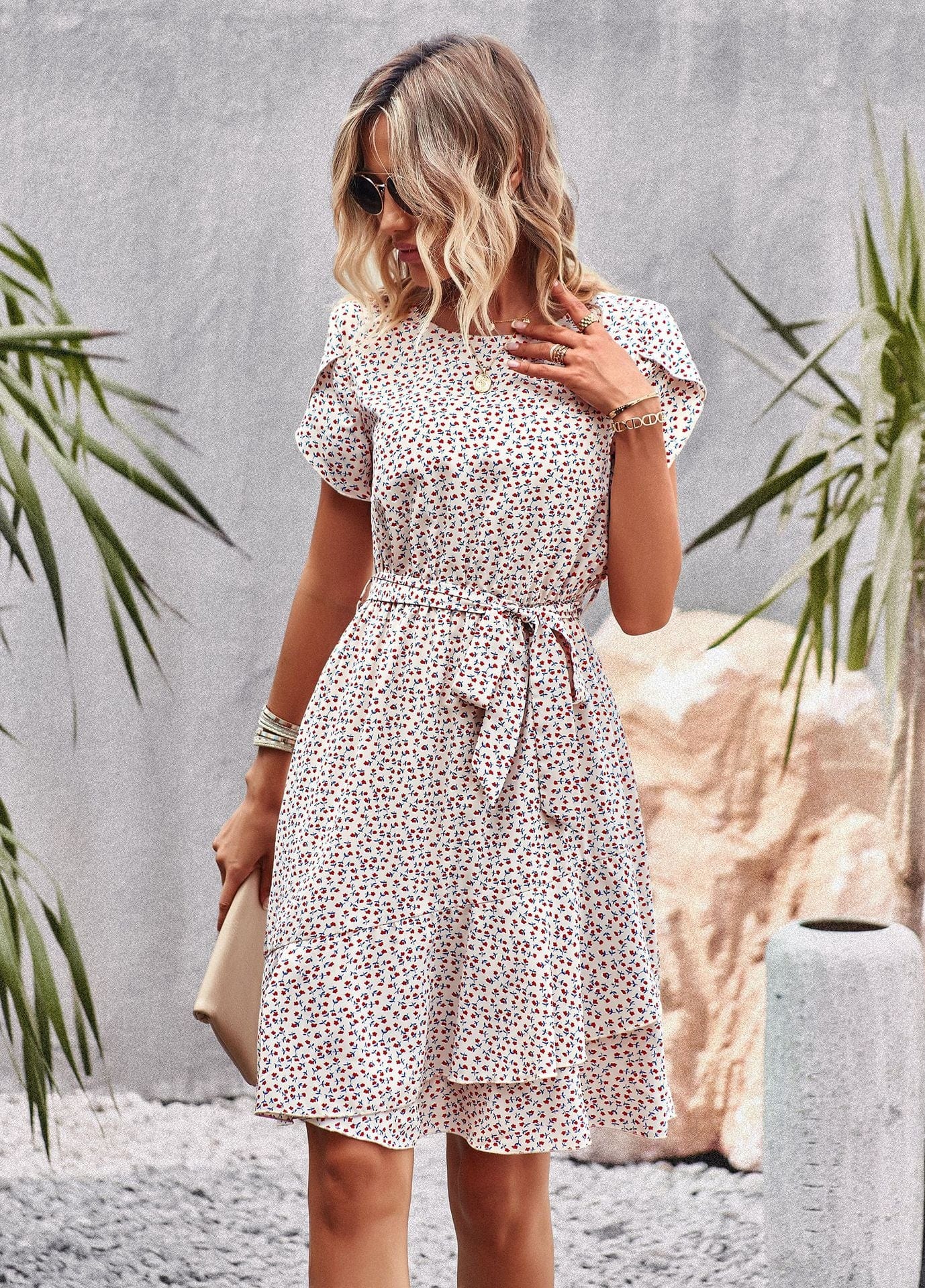 MIDI DRESS WITH WAIST BOW 1