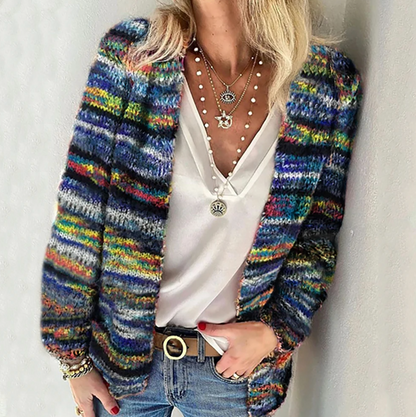 MULTICOLOR STRIPED KNIT CARDIGAN 1