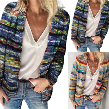 MULTICOLOR STRIPED KNIT CARDIGAN 3