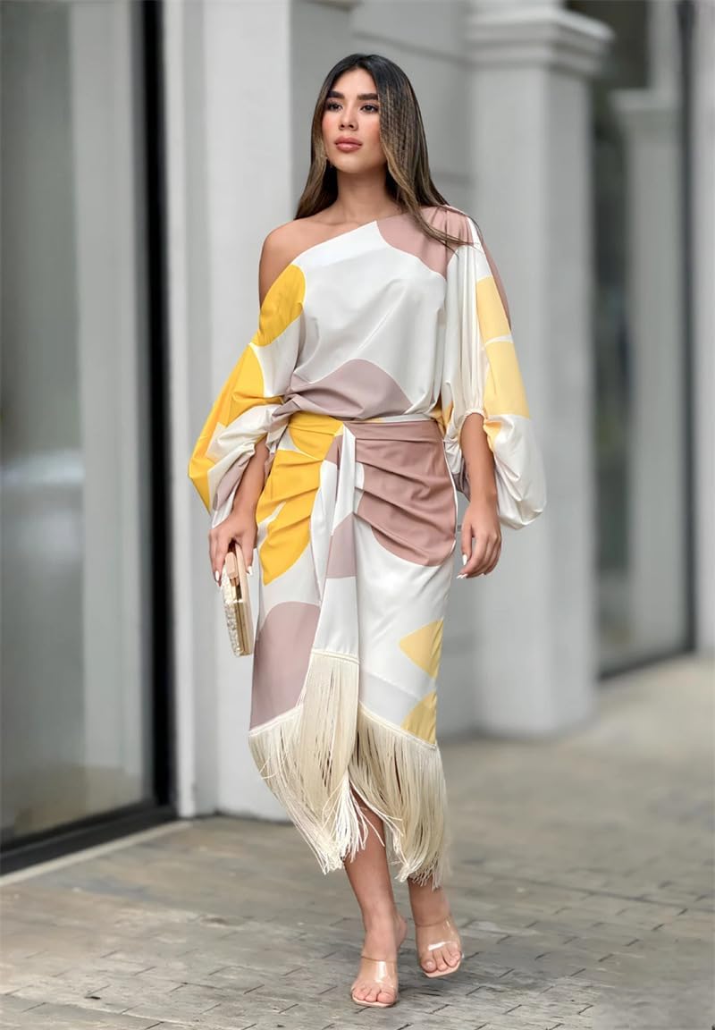 Maisie | Women's One-Shoulder Wrap Midi Dress 4