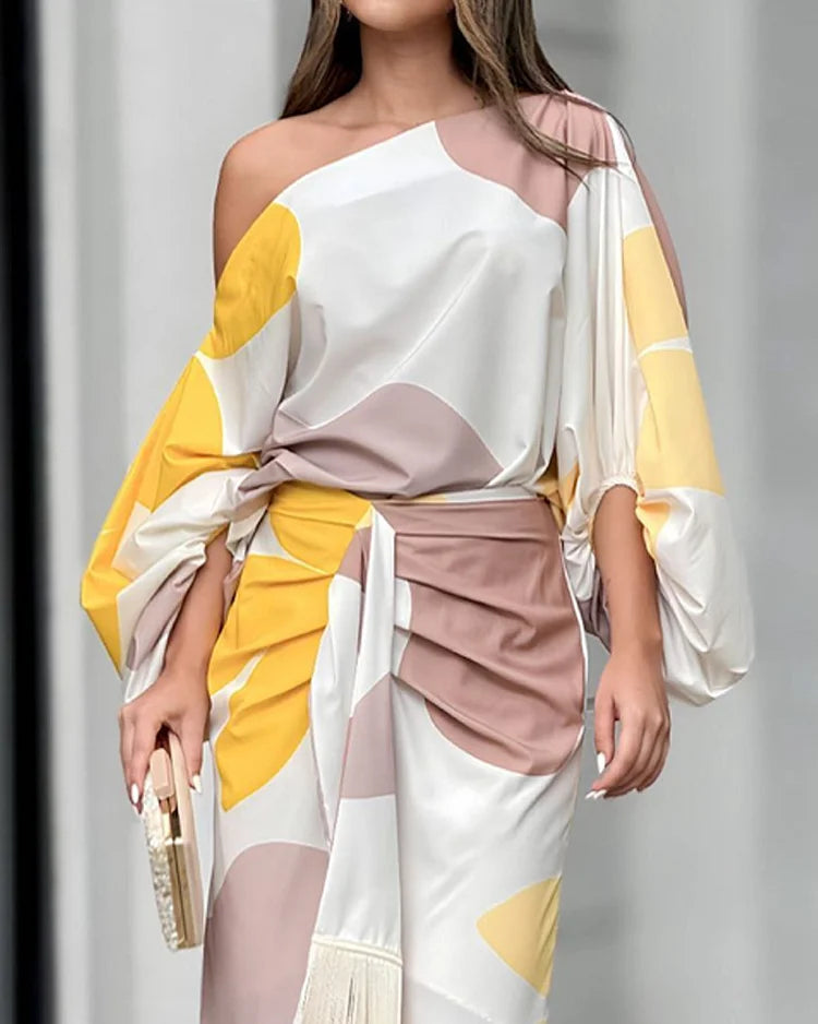 Maisie | Women's One-Shoulder Wrap Midi Dress 6