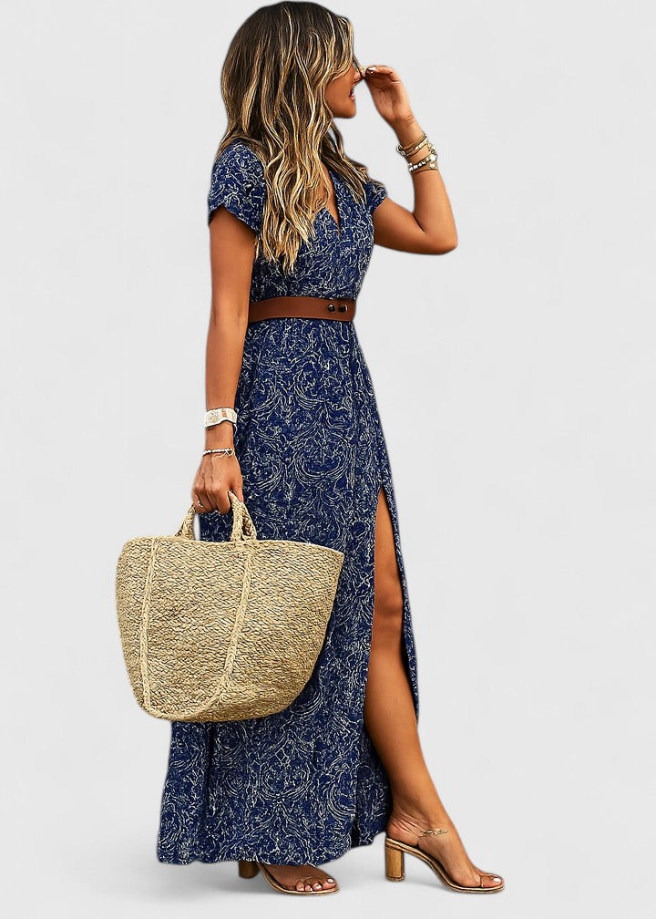 Maxi Dress | Belted Floral Wrap