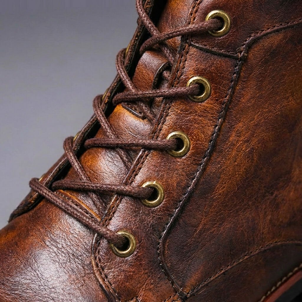 Men's Ankle Boots | Lace-Up Front, Studded Collar Strap